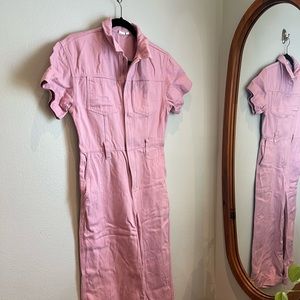 Pink GAP Womens Utility Jumpsuit